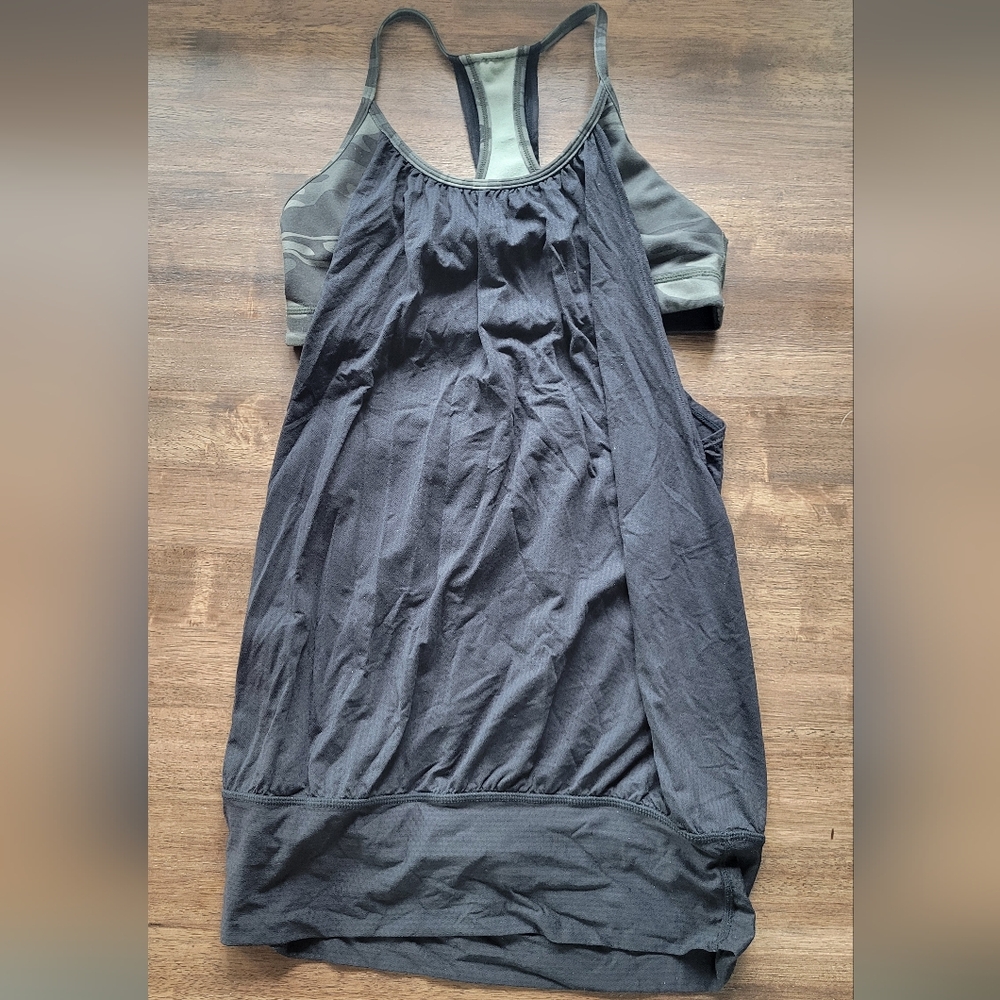 Lululemon Camo Bra Black Tank Top